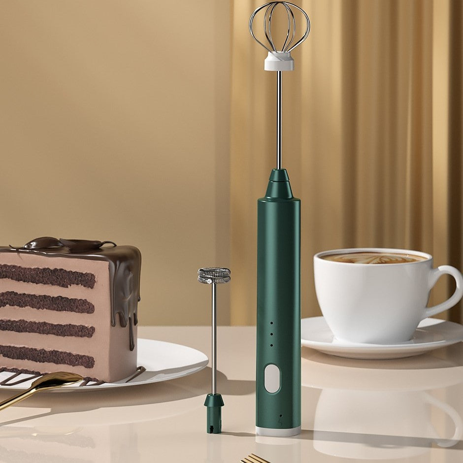 emulsionneur de lait vert foncer