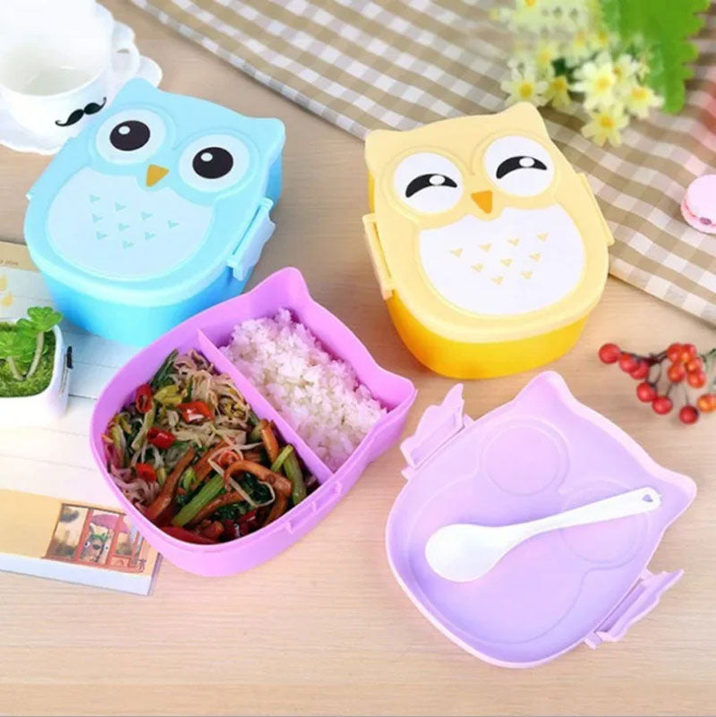 lunch box enfant violet hiboux