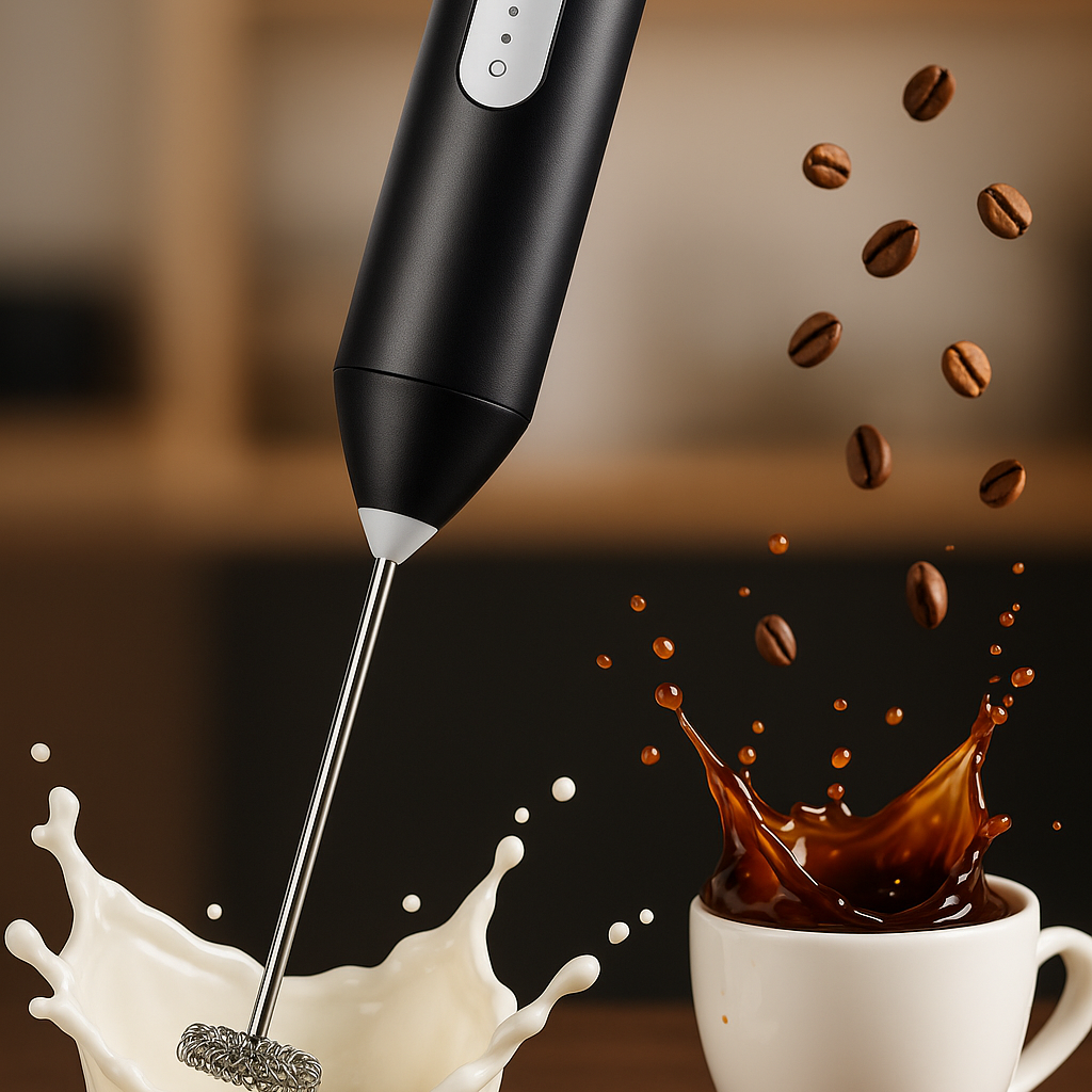 mousseur a lait couleur blanc cafe grain