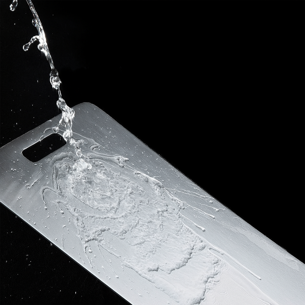 planche a decouper en titane nettoyage eau