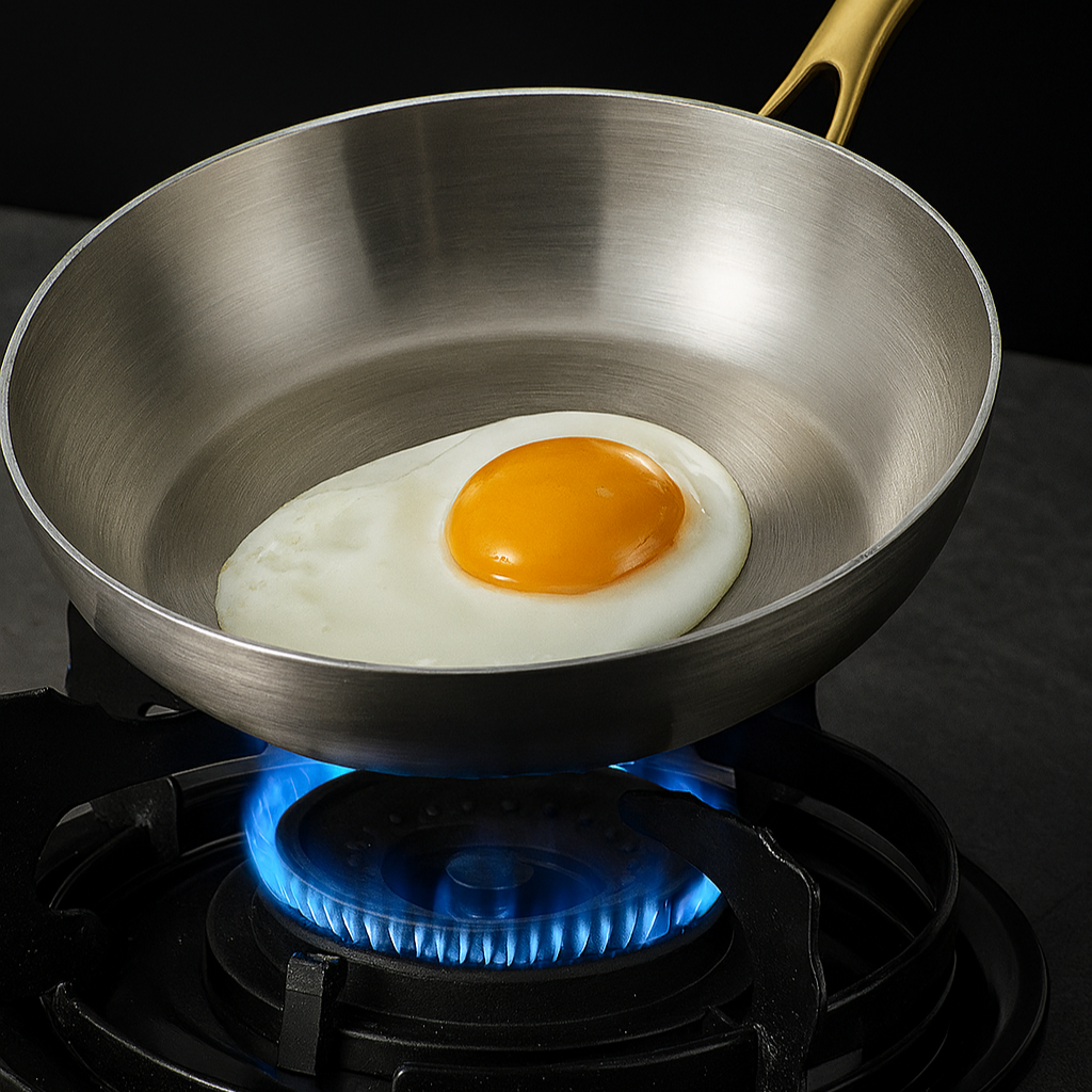 poele inox oeuf