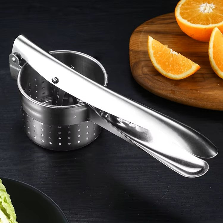 presse agrume manuel acier orange