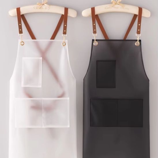tablier cuisine noir blanc