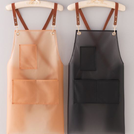 tablier cuisine orange noir