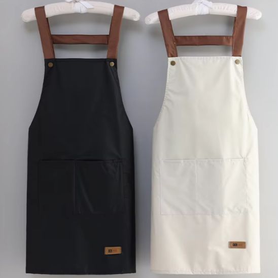tablier de cuisine noir blanc