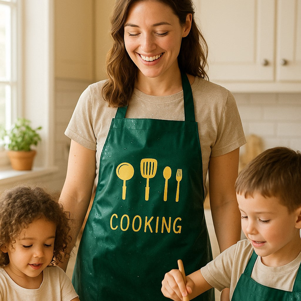 tablier de cuisine vert enfants