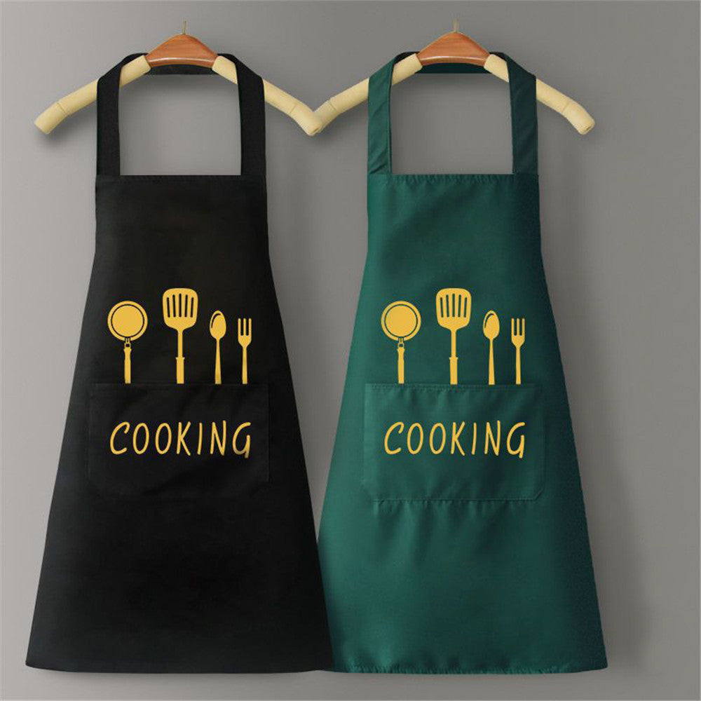 tablier de cuisine vert noir