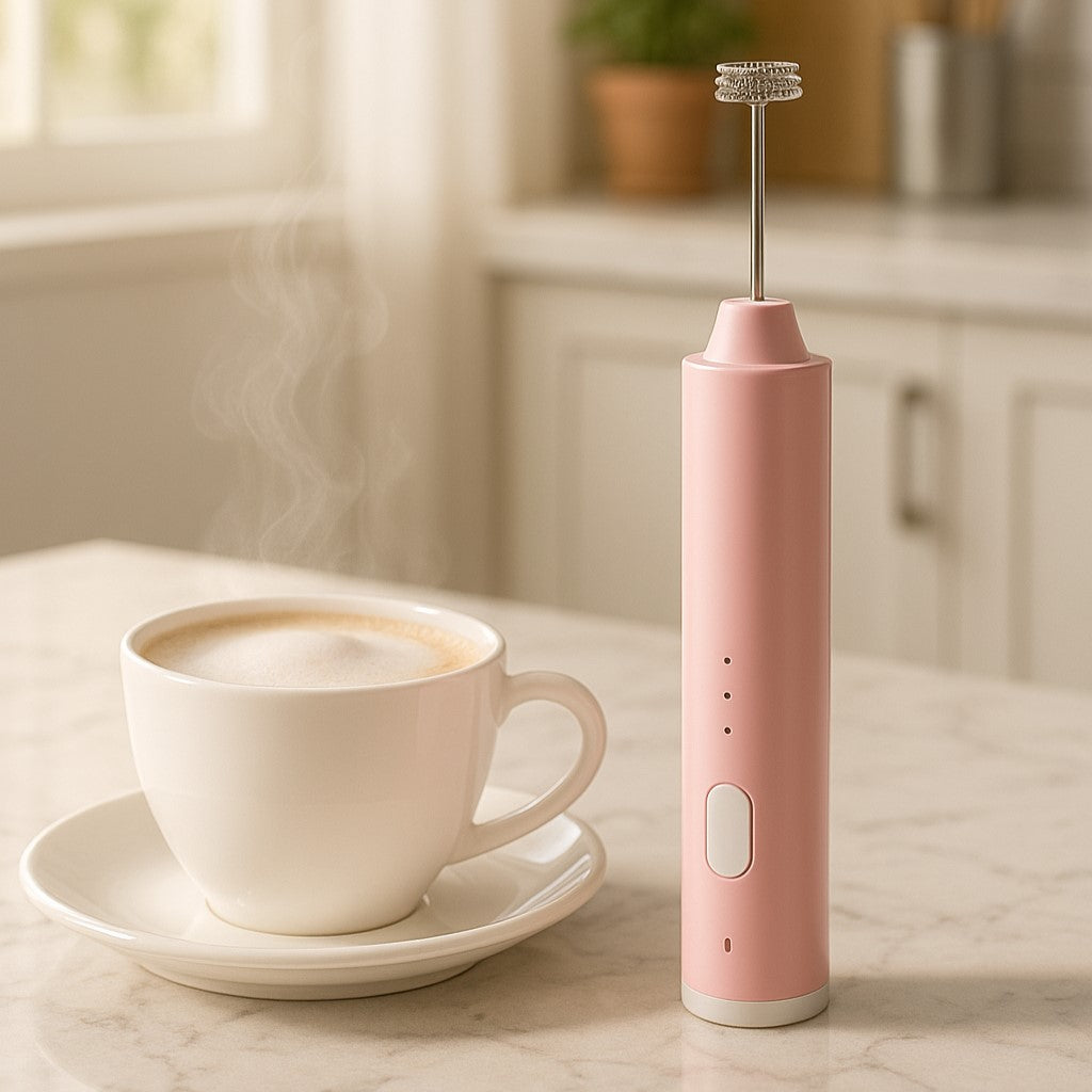 emulsionneur de lait rose