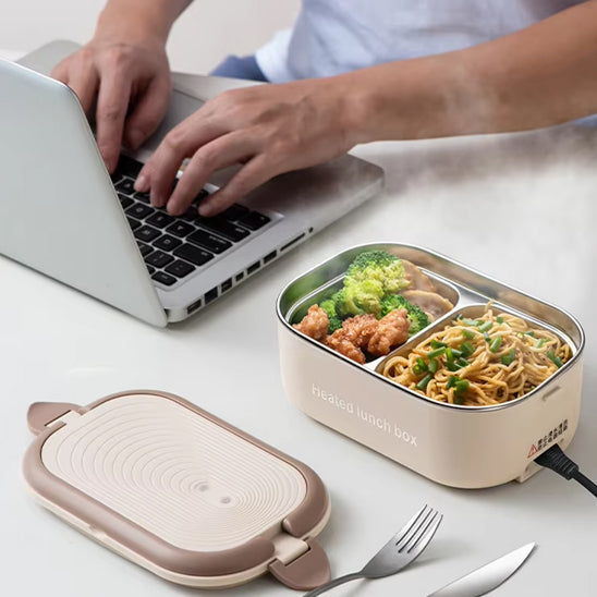 lunch box chauffante beige