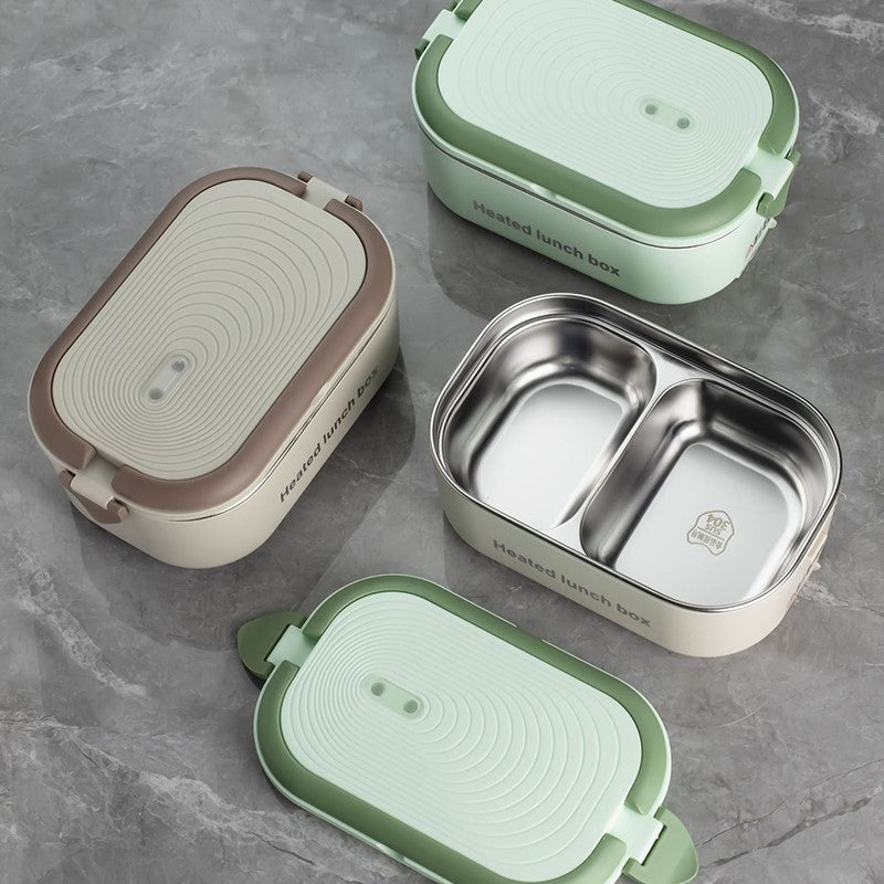 lunch box chauffante vert beige