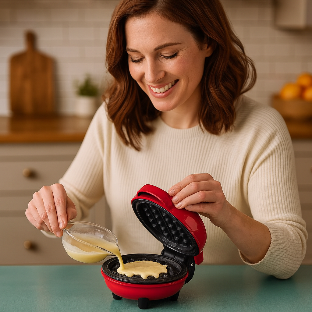 machine a gaufre rouge femme