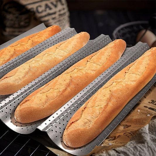 moule a pain baguette cuite