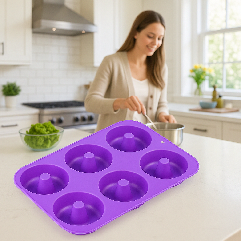 moule pour donuts violet femme