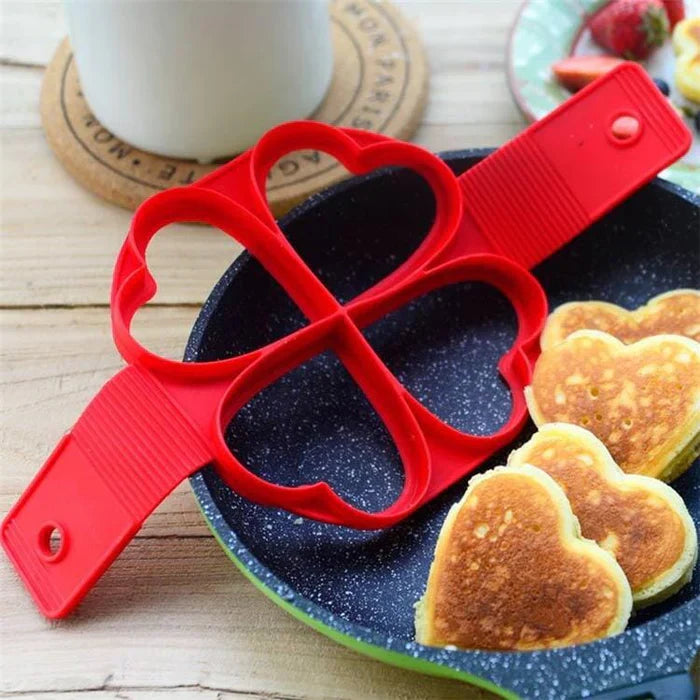 moule pour pancakes coeur silicone pate