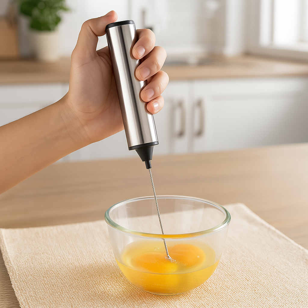 mousseur a lait oeuf jaune