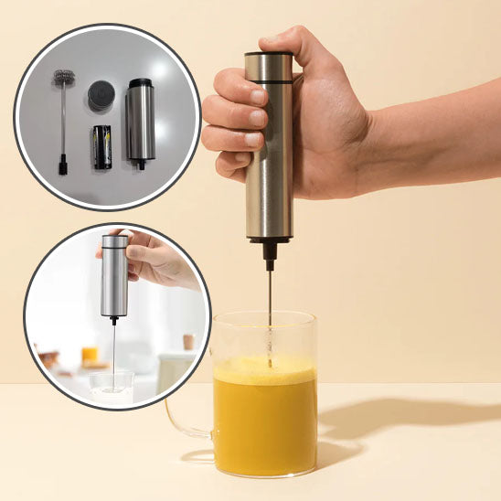 mousseur a lait orange set complet