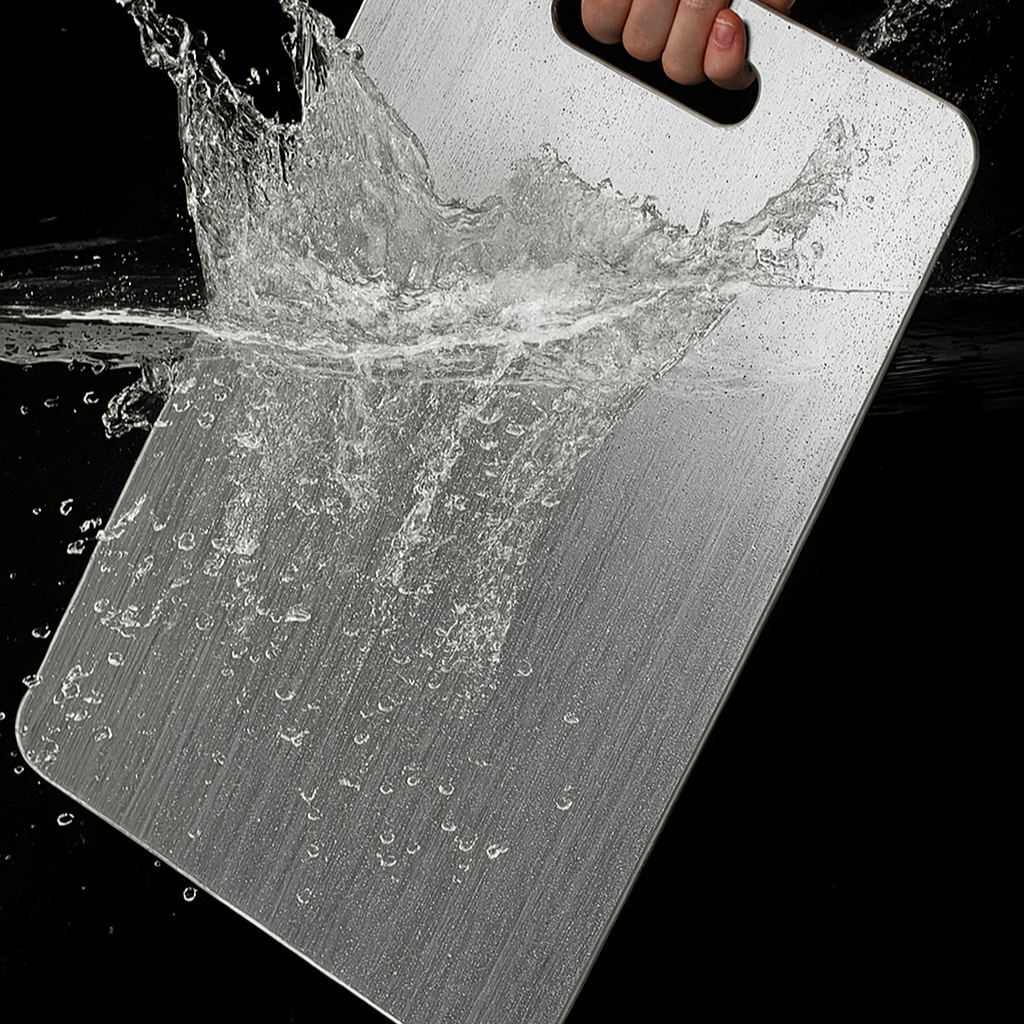 Planche à découper en titane double face en bambou pour cuisine Planche à découper en titane double face en bambou pour cuisine