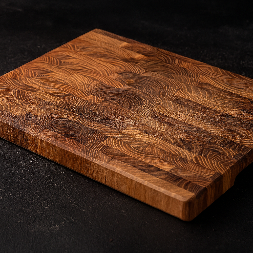 planche en bois a decouper sombre marron