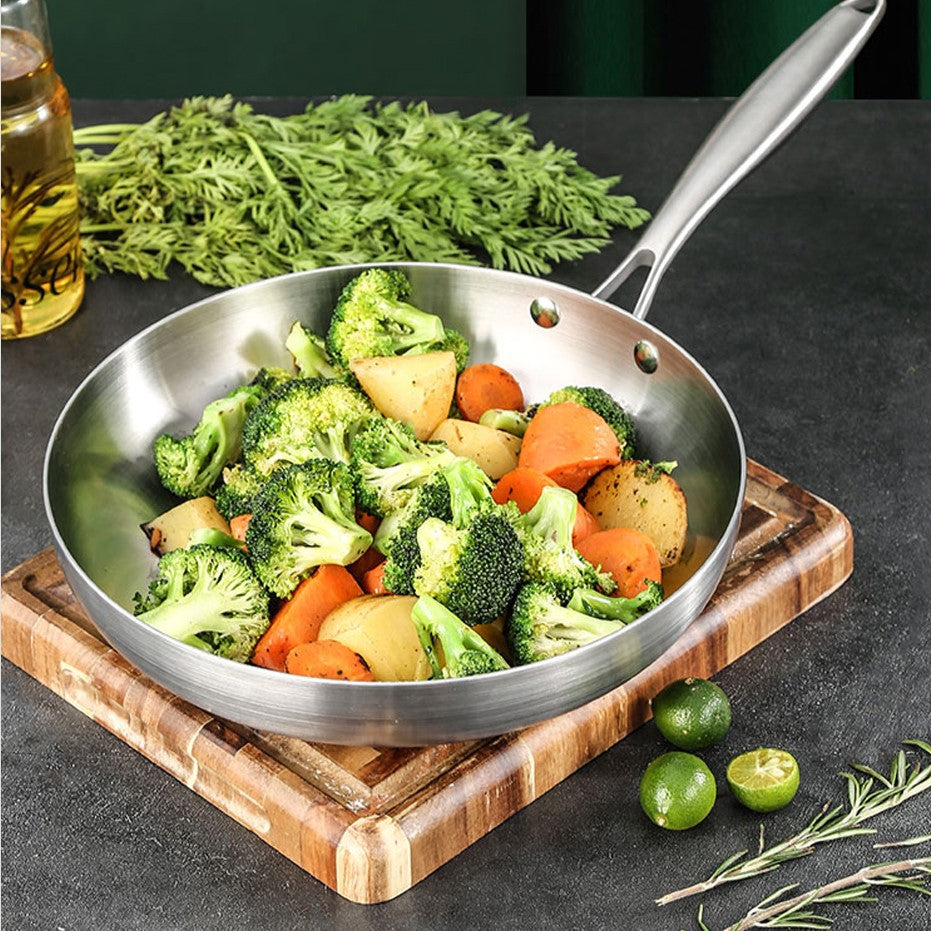 poele inox legumes