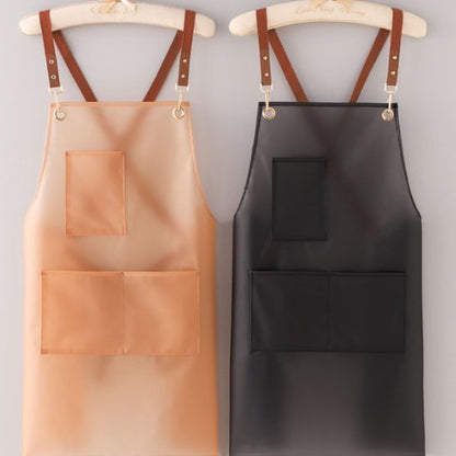 tablier cuisine orange noir