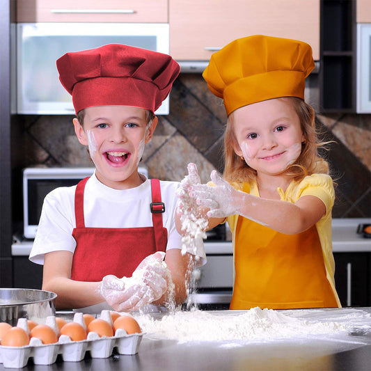 tablier de cuisine enfants rouge orange