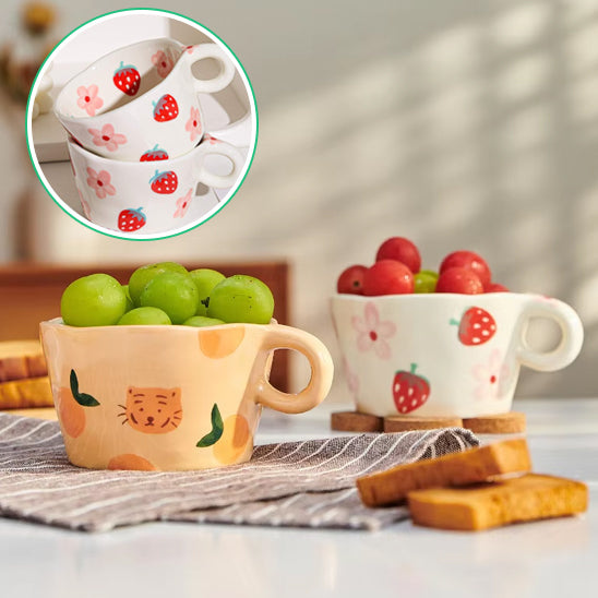 tasses enfant fille fraise orange