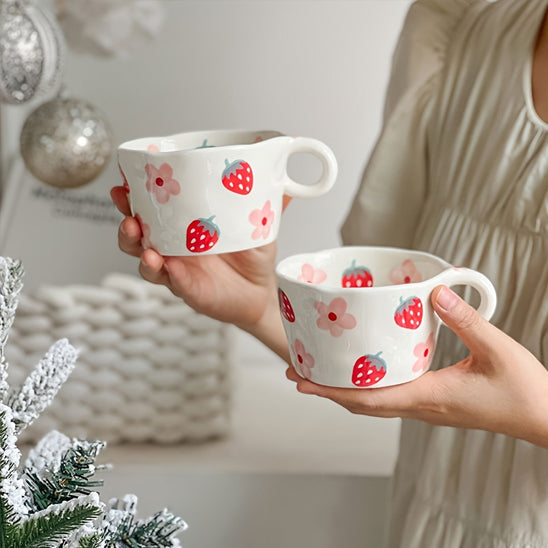tasses enfant fille jaune fraise