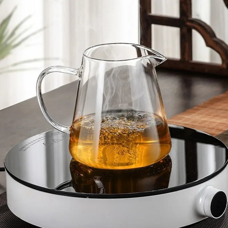 theiere verre the feu bulle